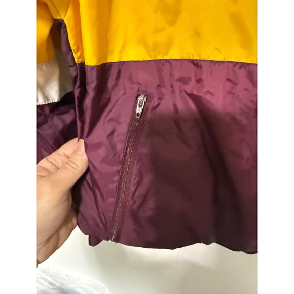 Eastboy Track Jacket Pullover Hooded 1/4 Zip Purple Yellow XS Mens - Picture 4 of 5